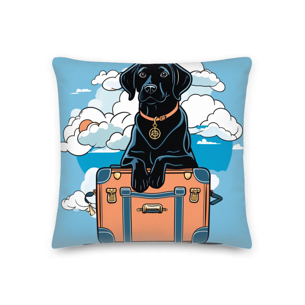 PugMug Custom Black Labrador Retriever Premium Pillow