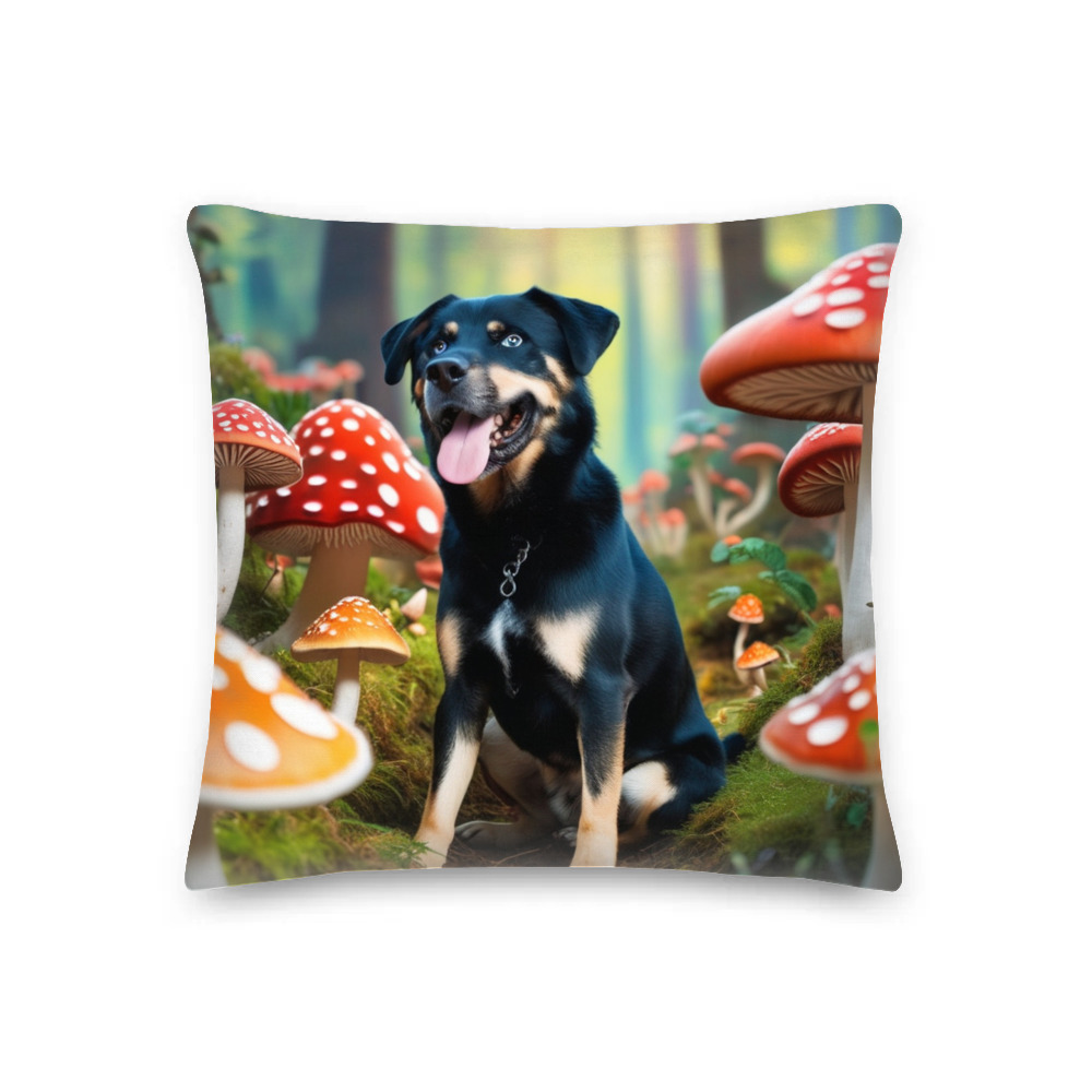 PugMug Custom Blue Premium Pillow