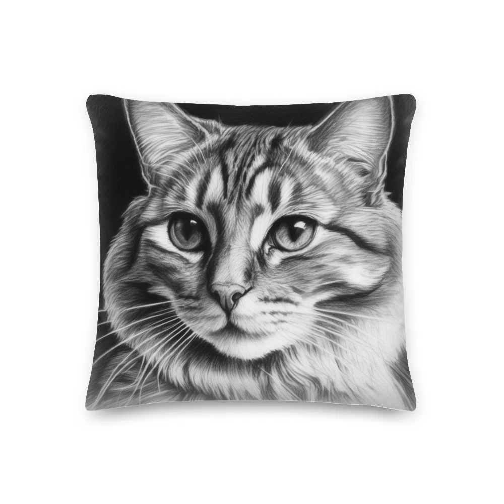 PugMug Custom Tabby Companion Cat Premium Pillow