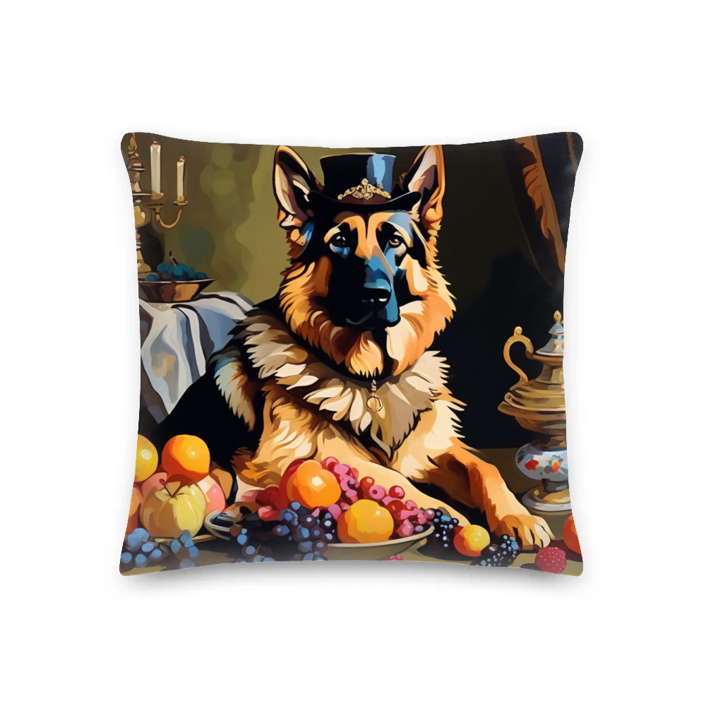 PugMug Custom German Shepherd Dog Premium Pillow