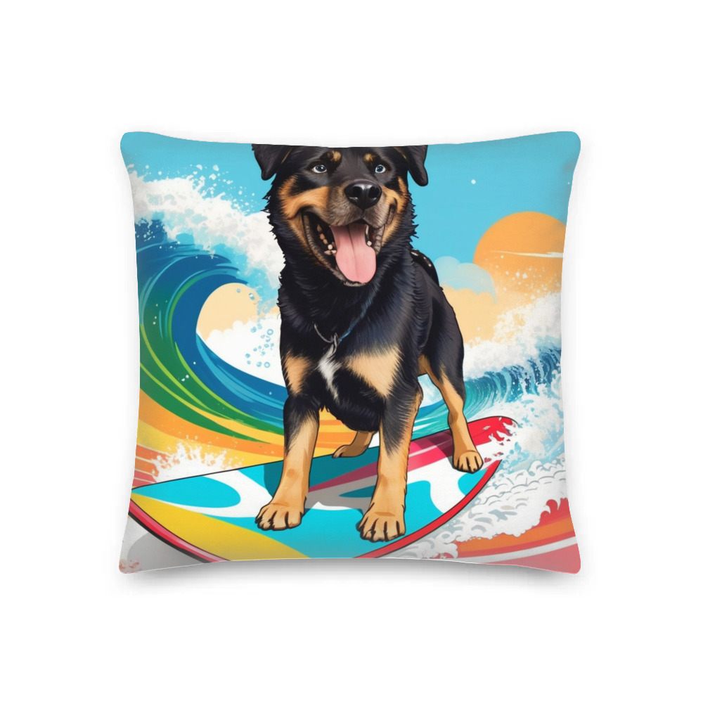 PugMug Custom Blue Premium Pillow