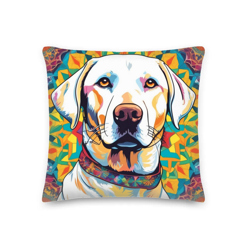 PugMug Custom White Labrador Retriever Premium Pillow
