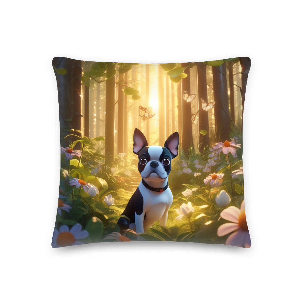 PugMug Custom Boston Terrier Premium Pillow