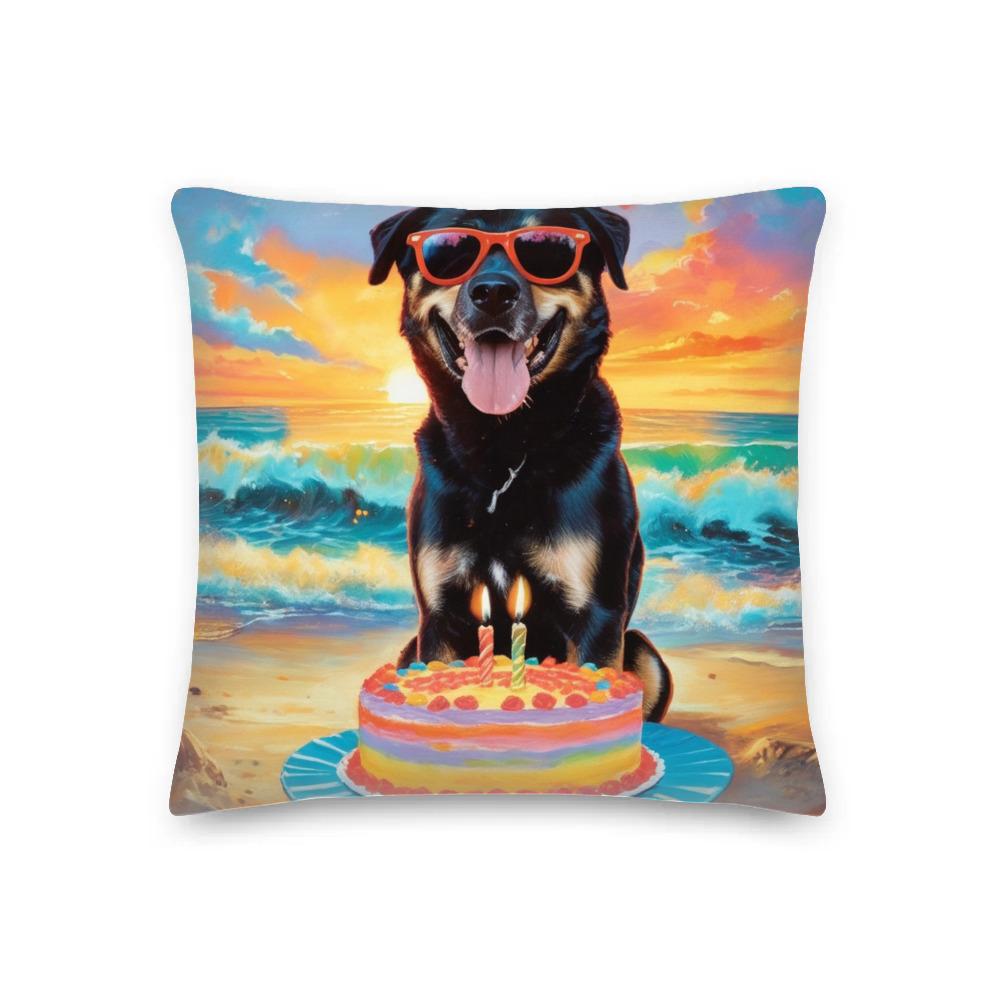 PugMug Custom Blue Premium Pillow