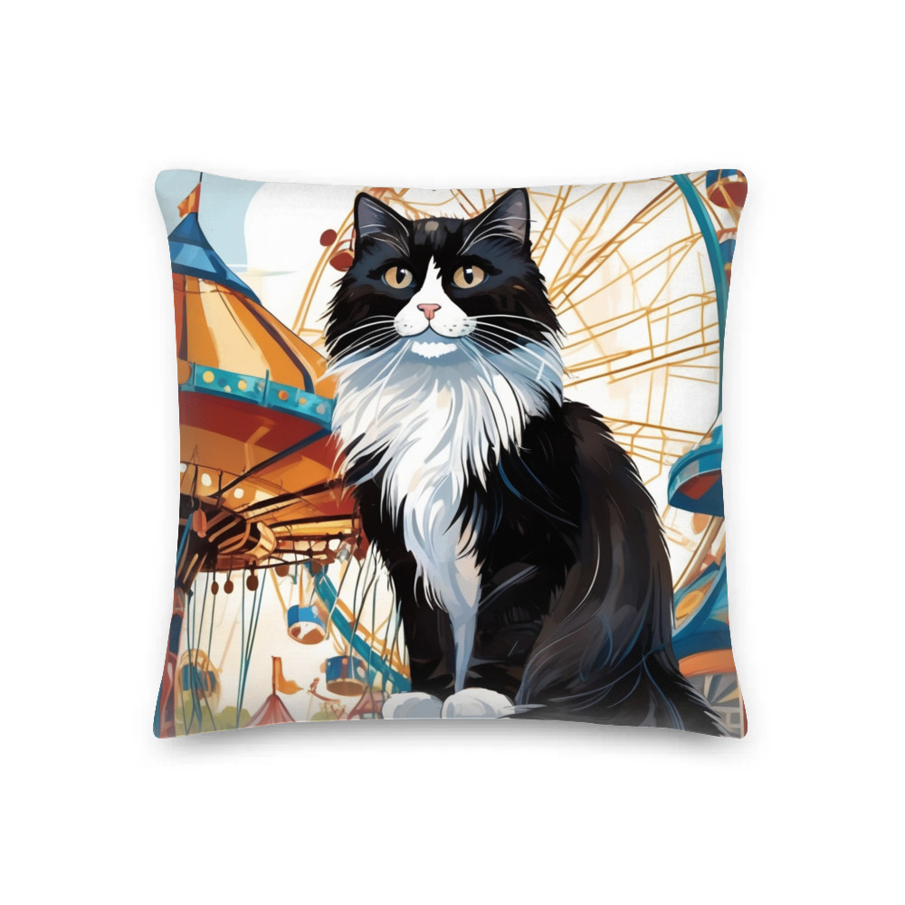 PugMug Custom Black Ragdoll Cat Premium Pillow