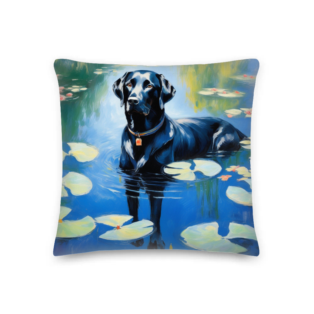 PugMug Custom Black Labrador Retriever Premium Pillow