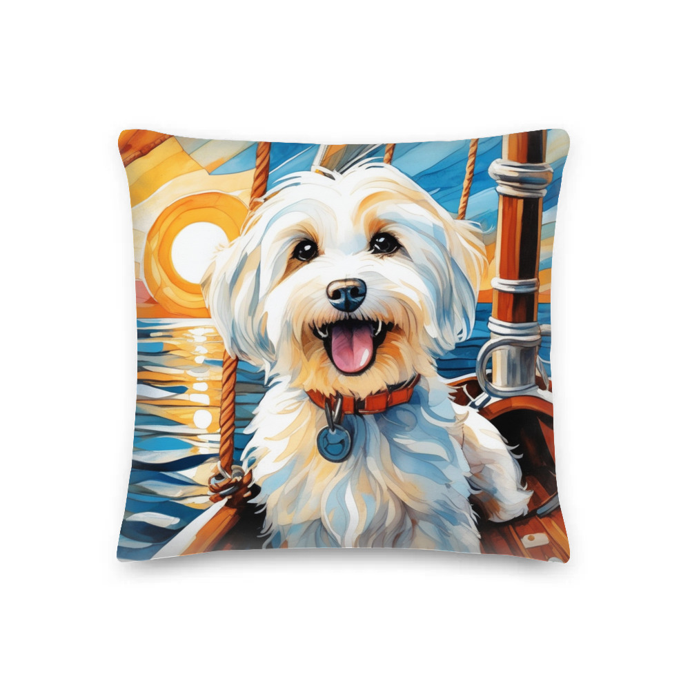 PugMug Custom White Havanese Dog Premium Pillow