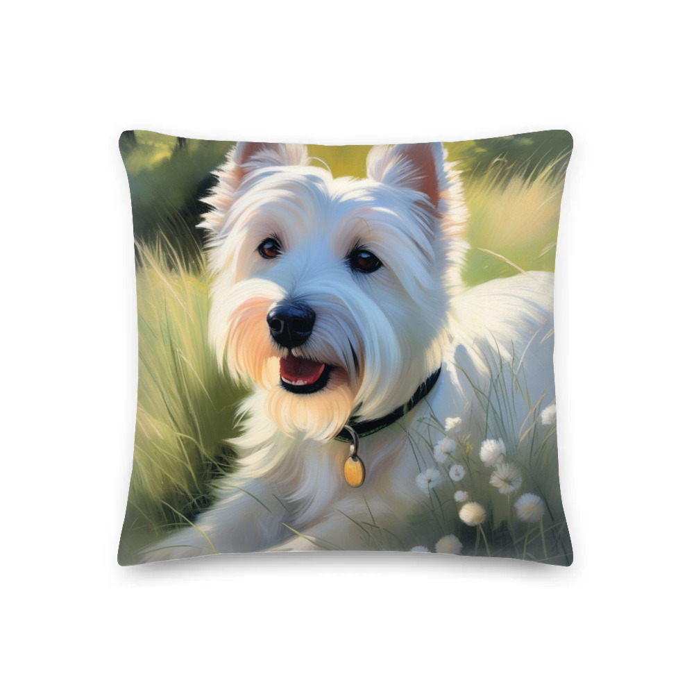 PugMug Custom West Highland White Terrier Premium Pillow