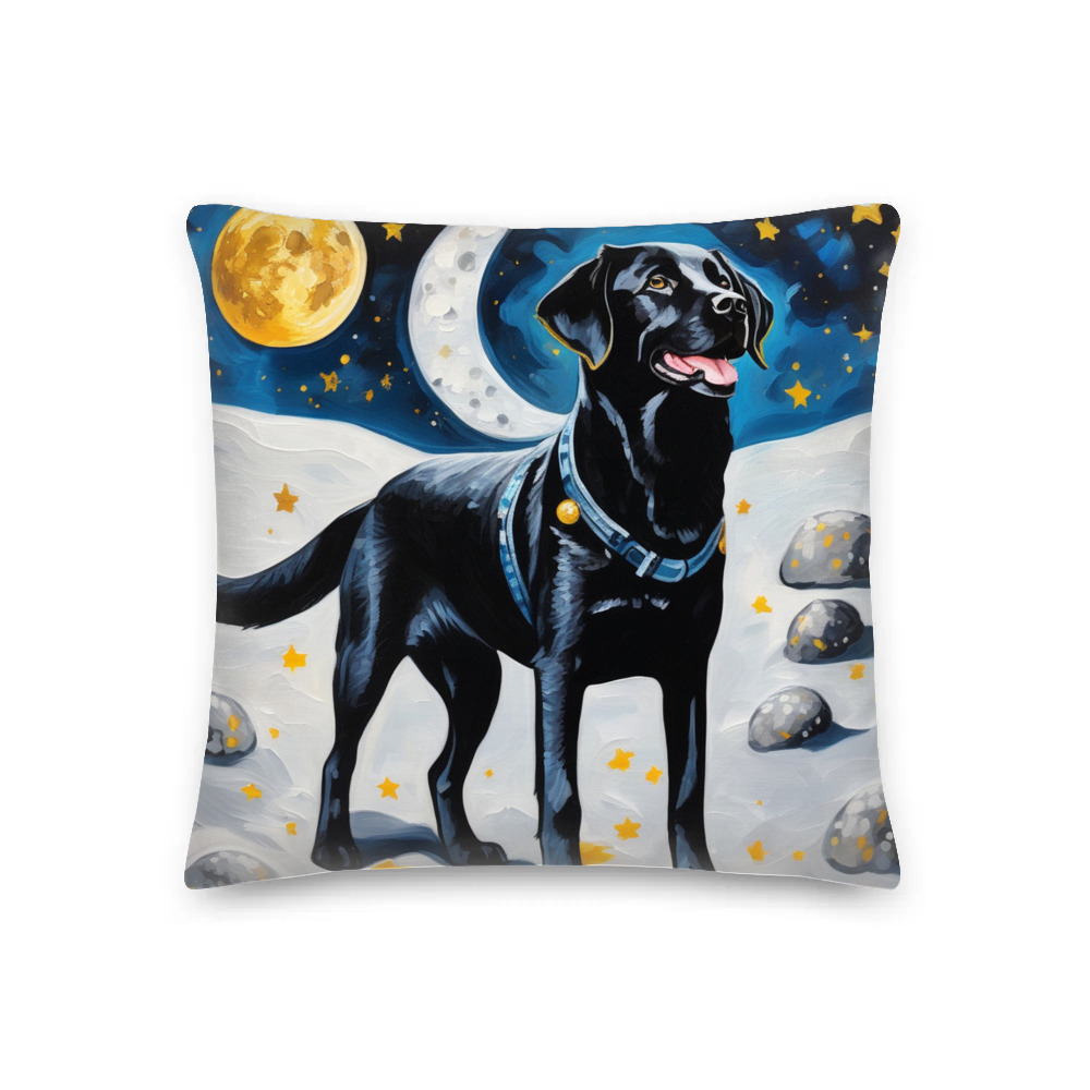 PugMug Custom Black Labrador Retriever Premium Pillow