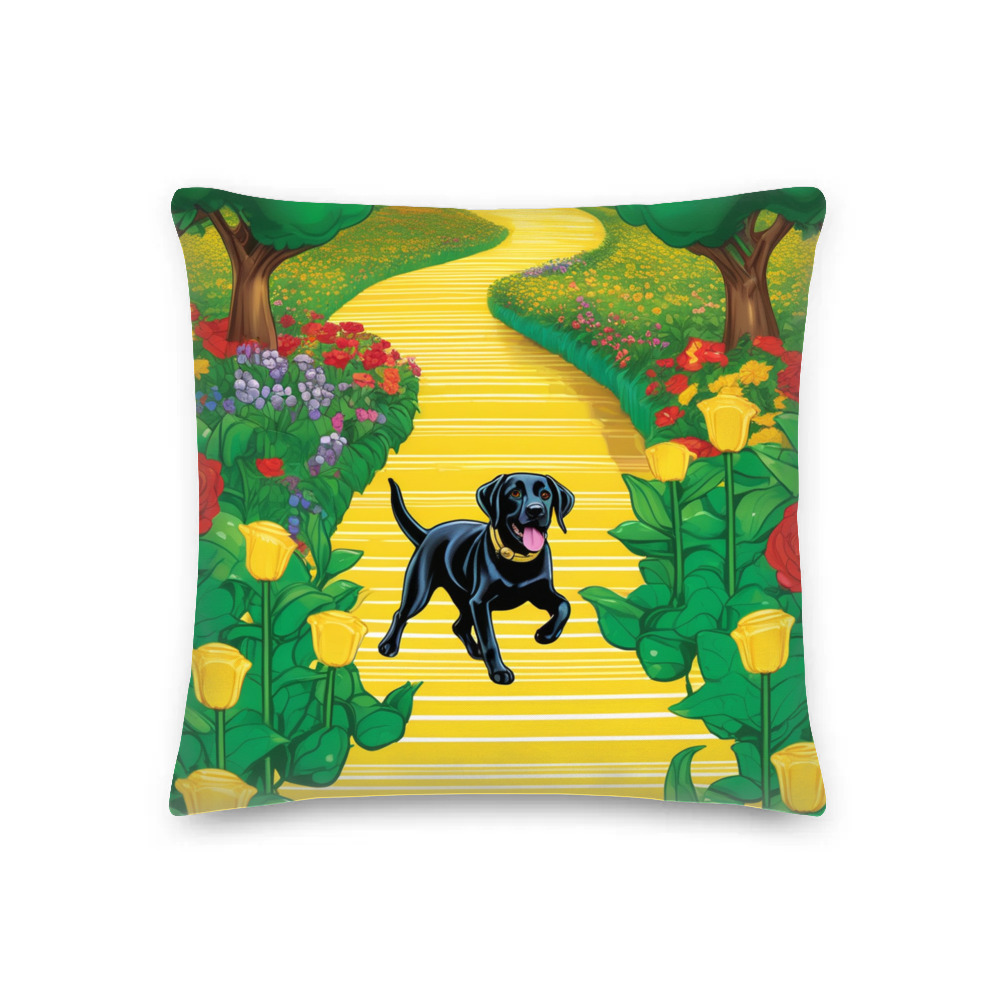 PugMug Custom Black Labrador Retriever Premium Pillow