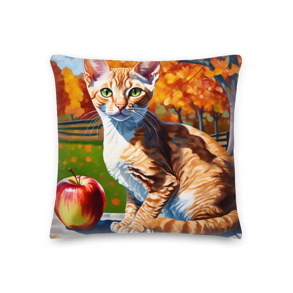 PugMug Custom Tabby Devon Rex Cat Premium Pillow