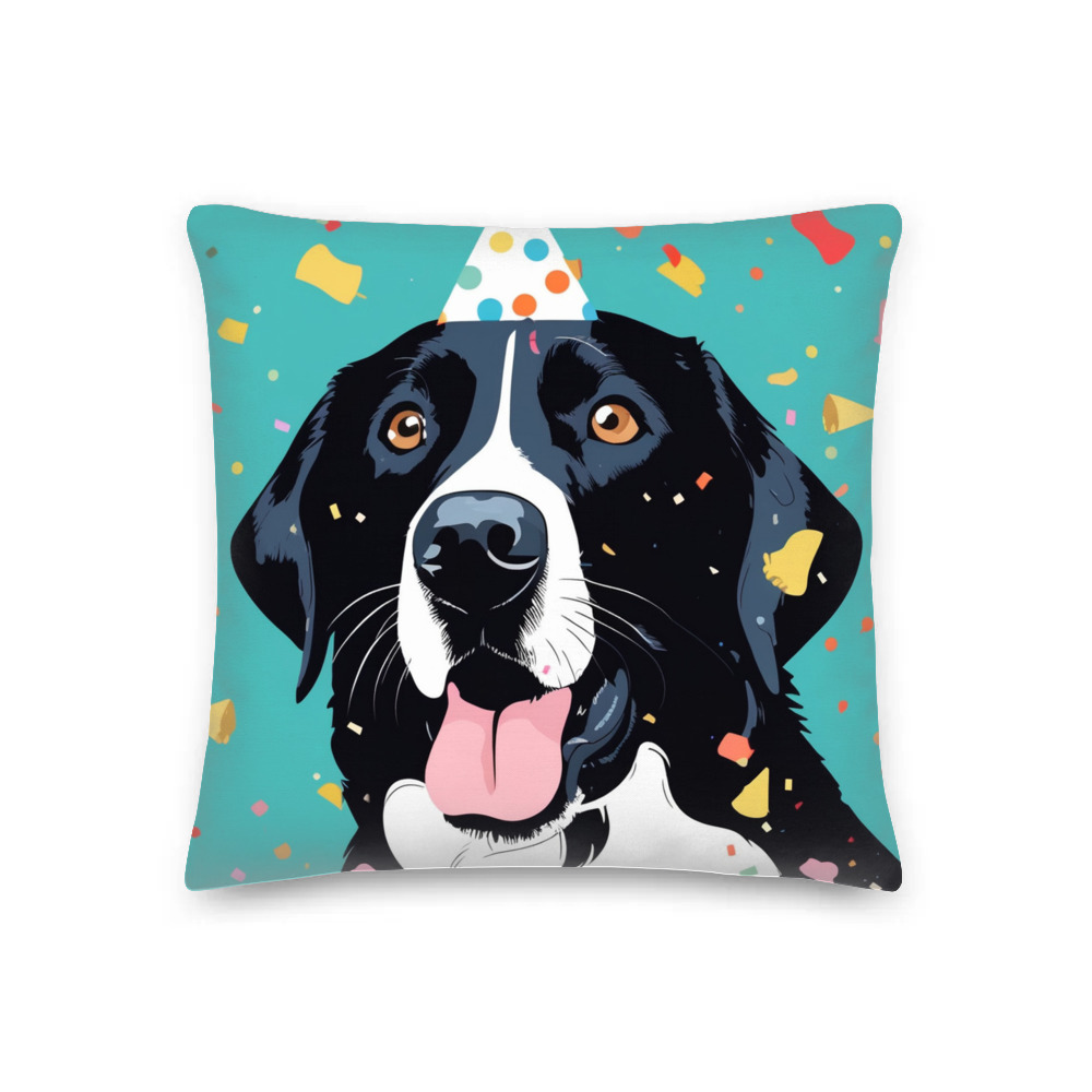 PugMug Custom Black Labrador Retriever Premium Pillow