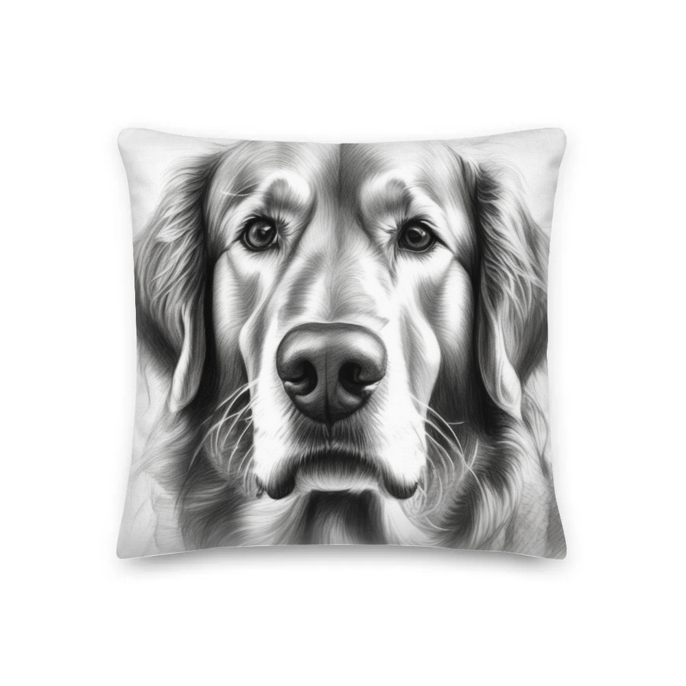 PugMug Custom Golden Retriever Premium Pillow