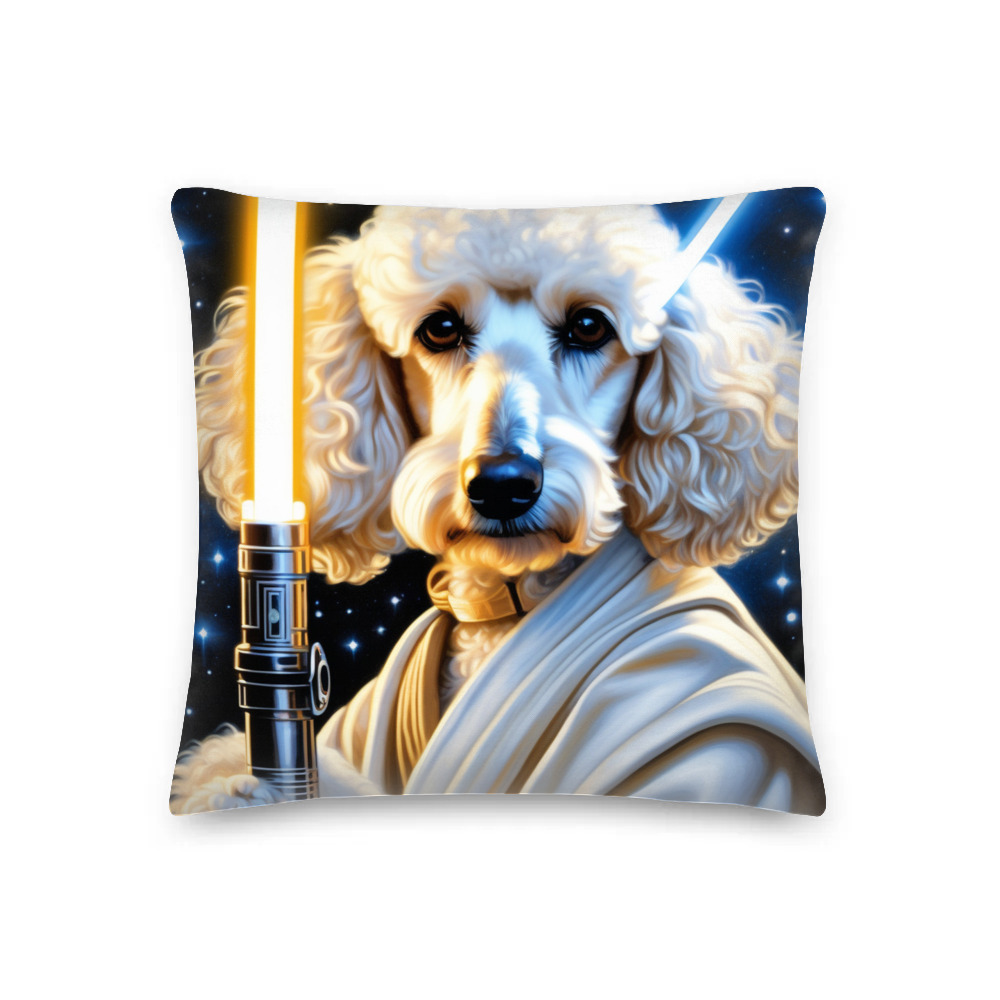 PugMug Custom White Poodle Premium Pillow