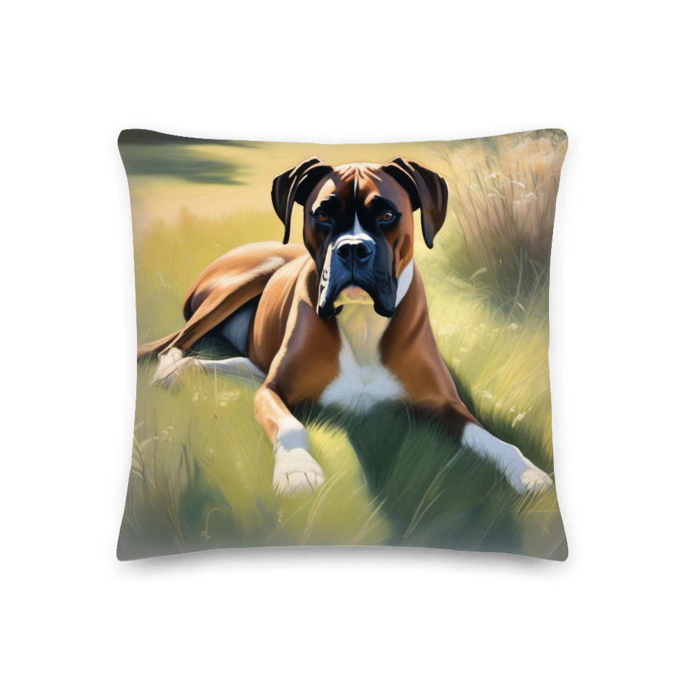 PugMug Custom Boxer Dog Premium Pillow
