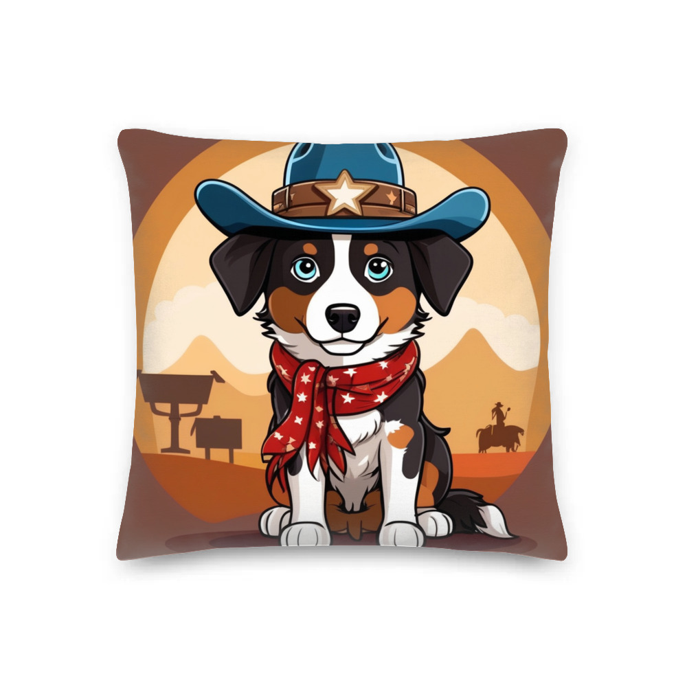PugMug Custom Miniature American Shepherd Premium Pillow