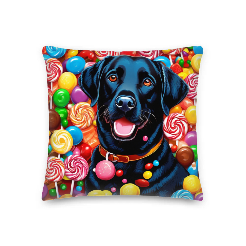 PugMug Custom Black Labrador Retriever Premium Pillow