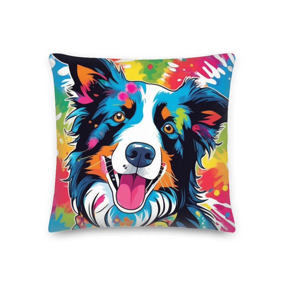 PugMug Custom Border Collie Premium Pillow