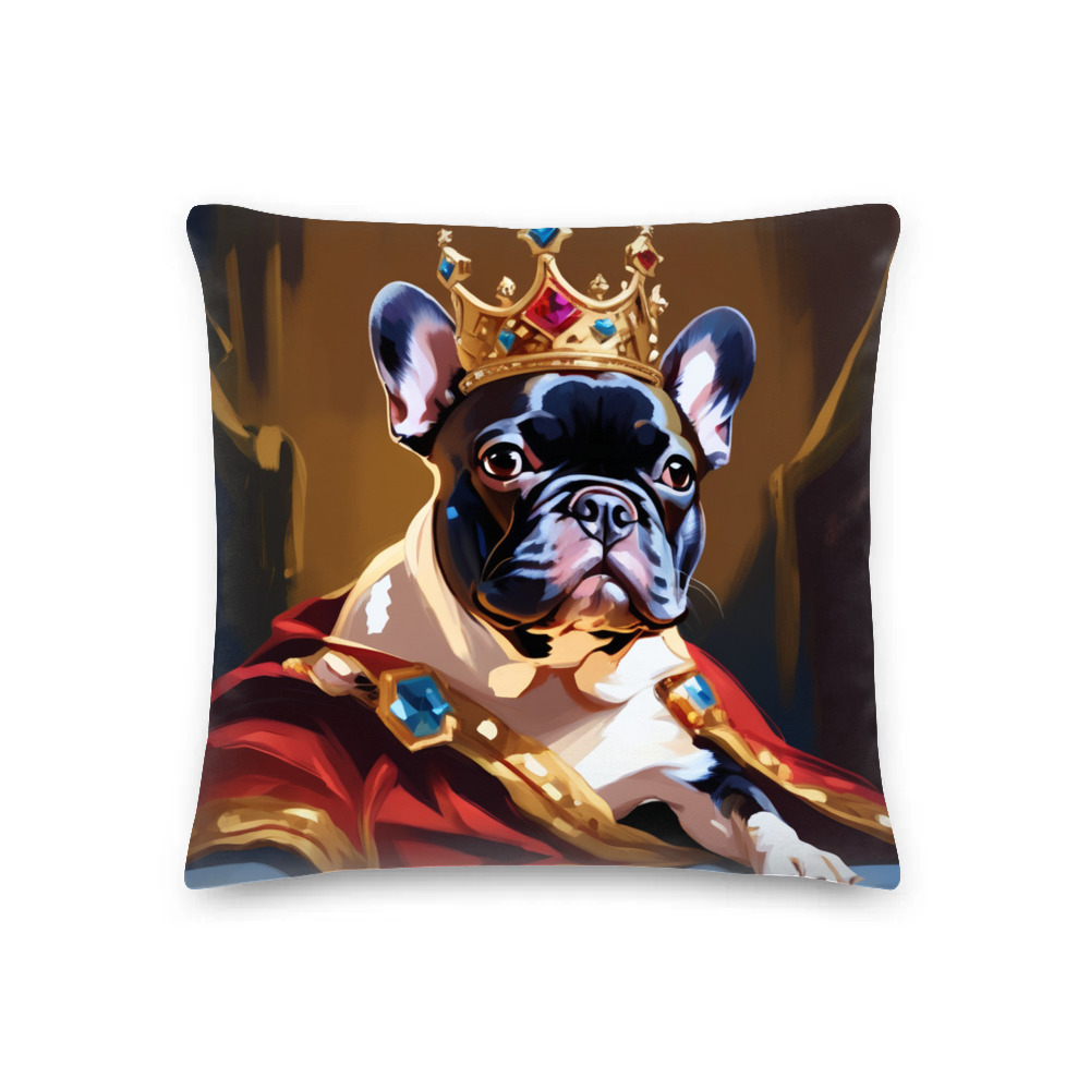 PugMug Custom Tan French Bulldog Premium Pillow