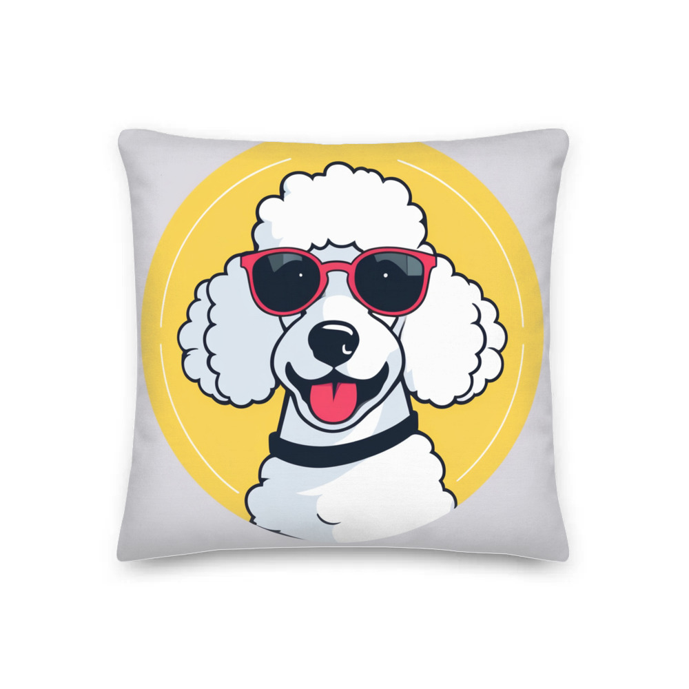 PugMug Custom White Poodle Premium Pillow