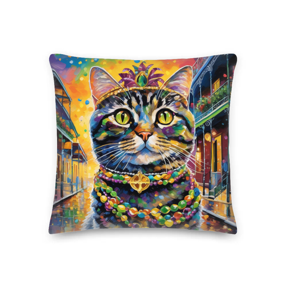 PugMug Custom Tabby Scottish Fold Cat Premium Pillow