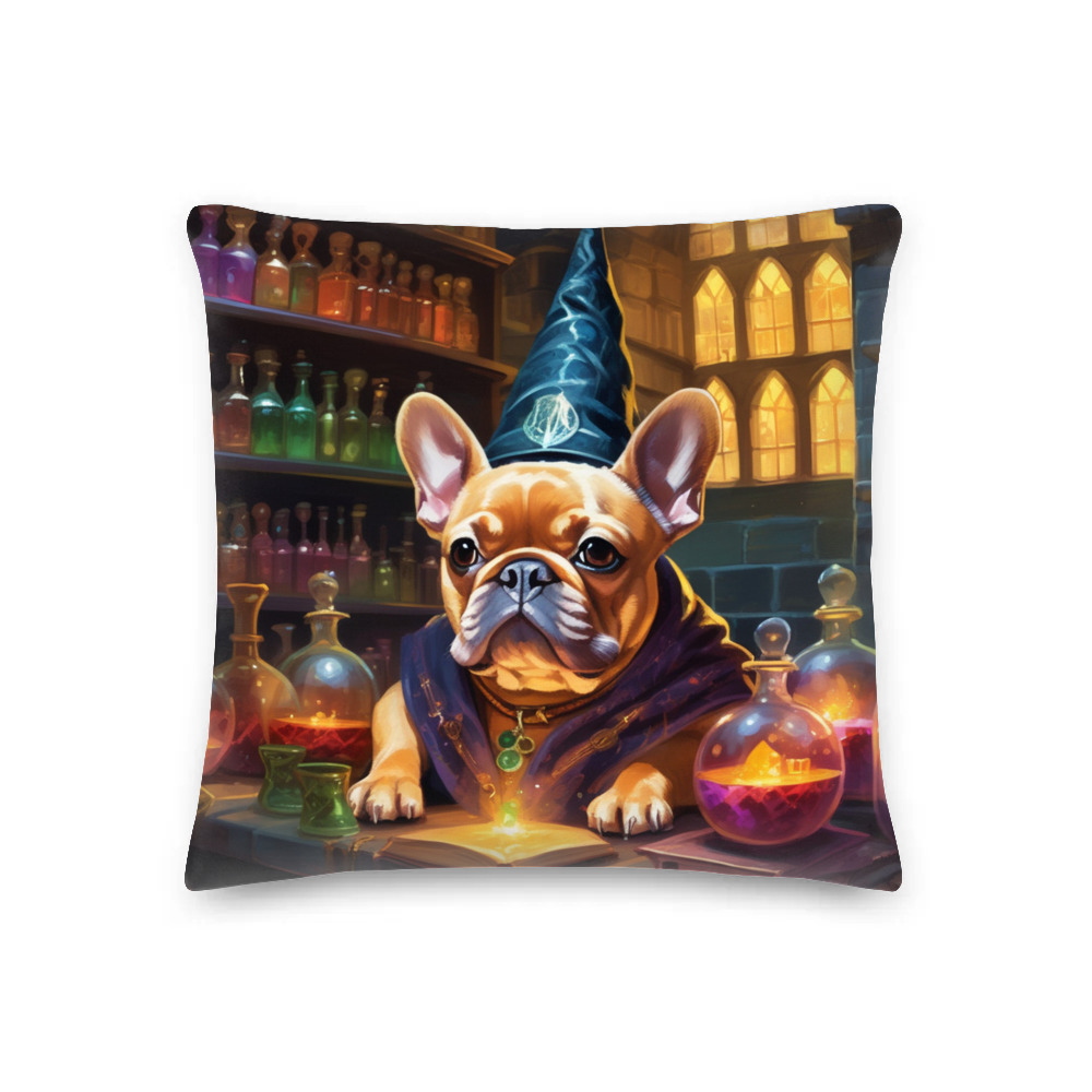 PugMug Custom Tan French Bulldog Premium Pillow