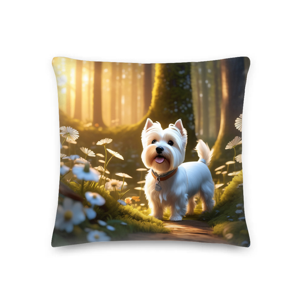 PugMug Custom West Highland White Terrier Premium Pillow