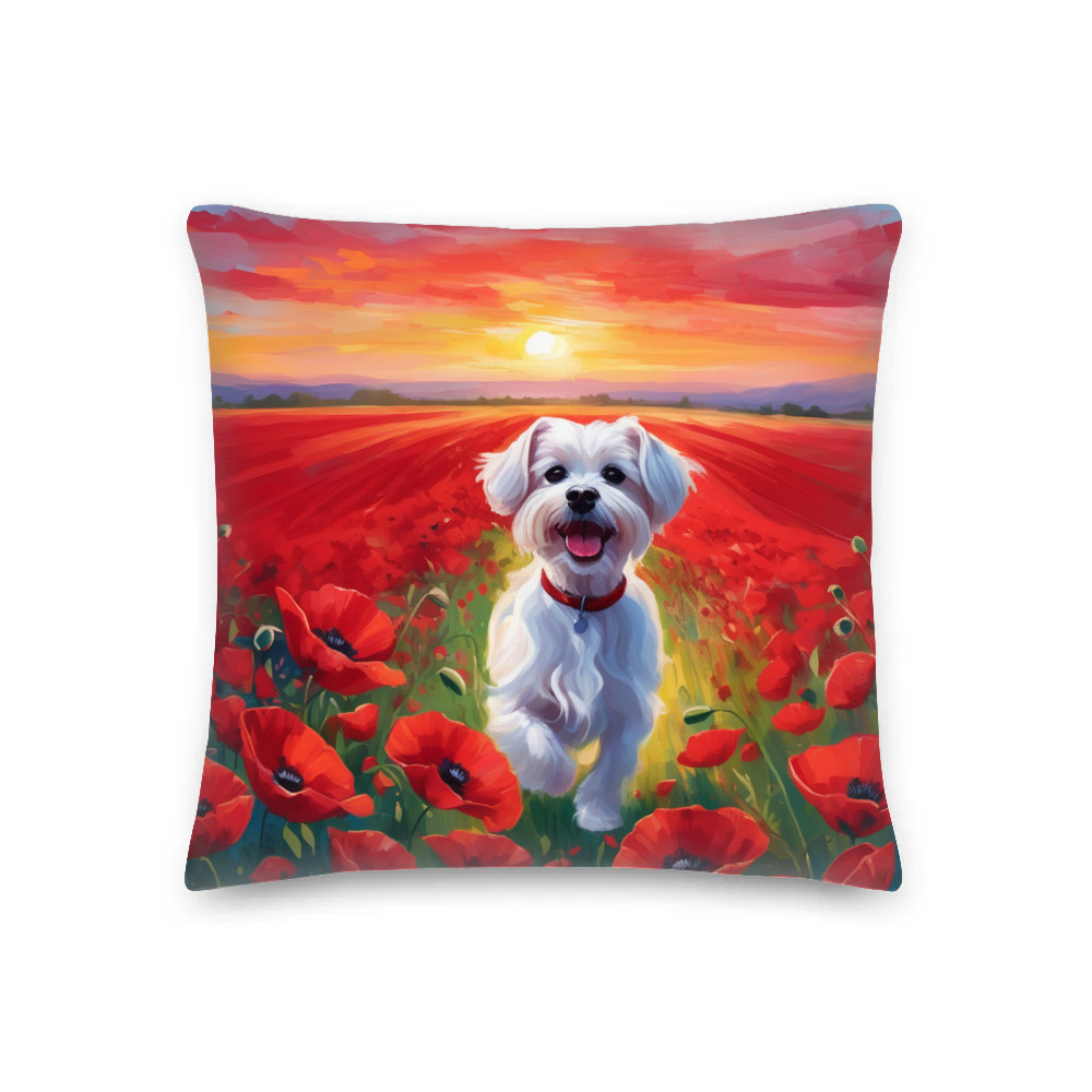 PugMug Custom Maltese Dog Premium Pillow