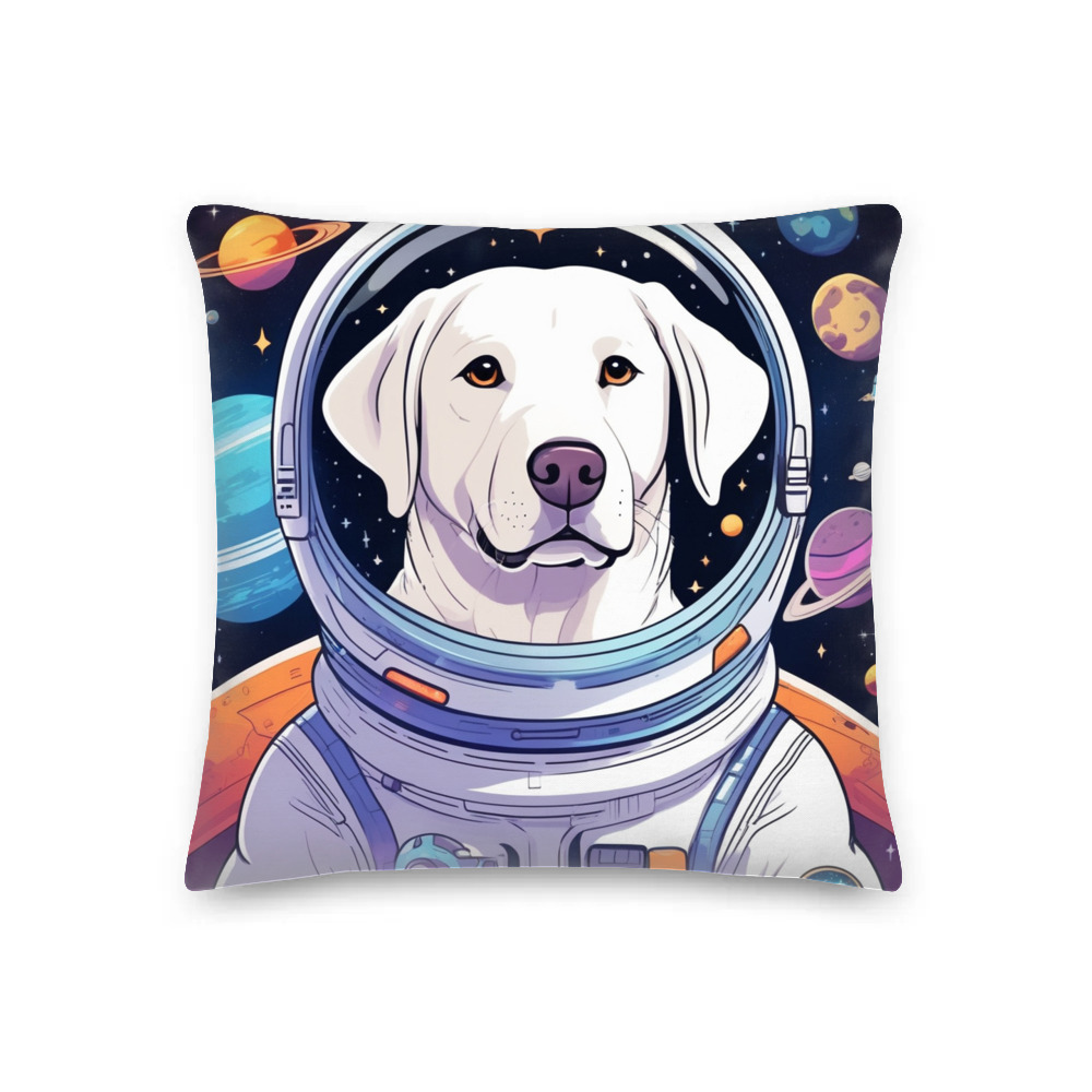 PugMug Custom White Labrador Retriever Premium Pillow