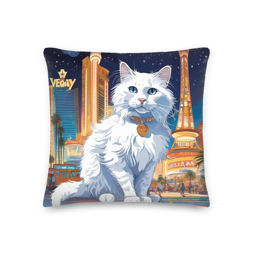 PugMug Custom White Ragdoll Cat Premium Pillow