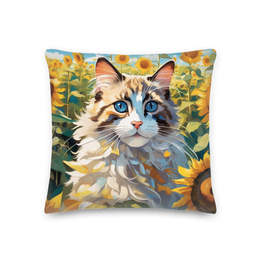 PugMug Custom Tabby Ragdoll Cat Premium Pillow