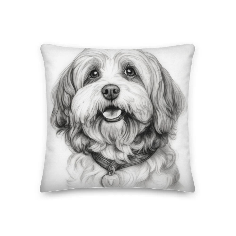 PugMug Custom White Havanese Dog Premium Pillow