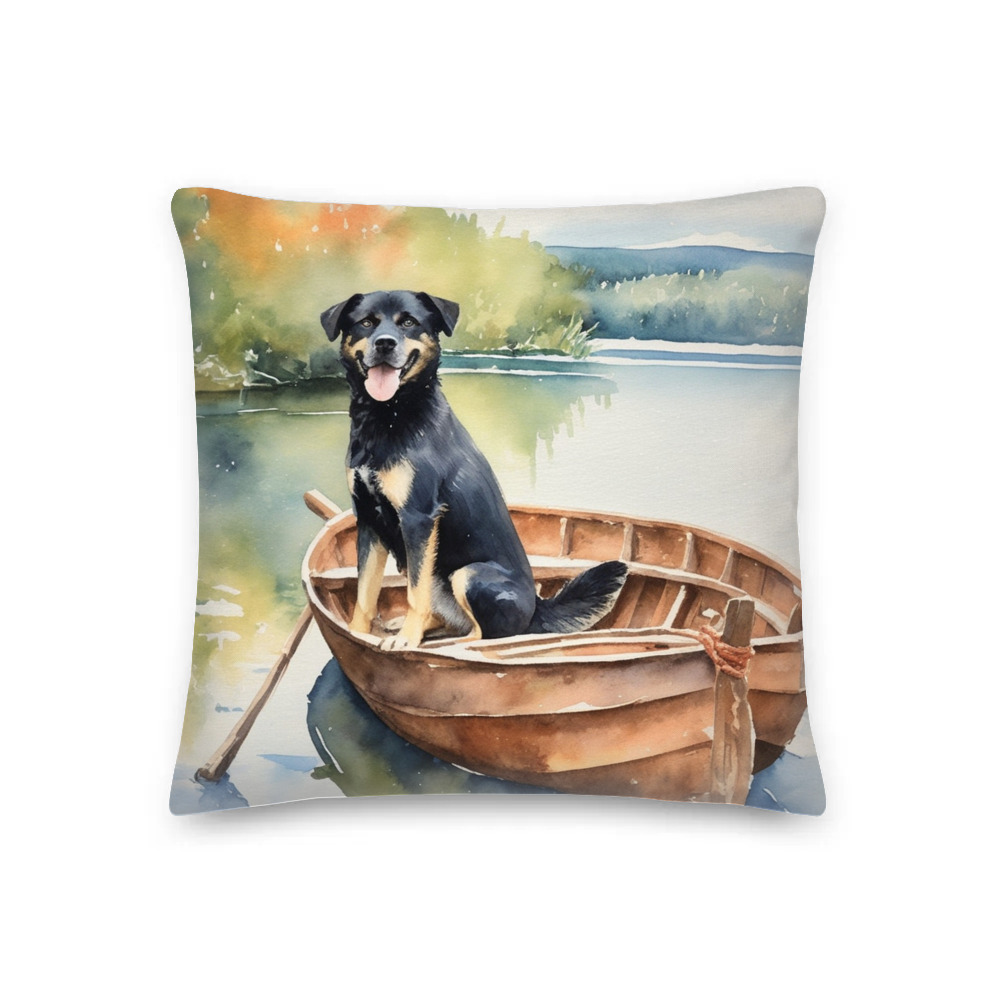 PugMug Custom Blue Premium Pillow