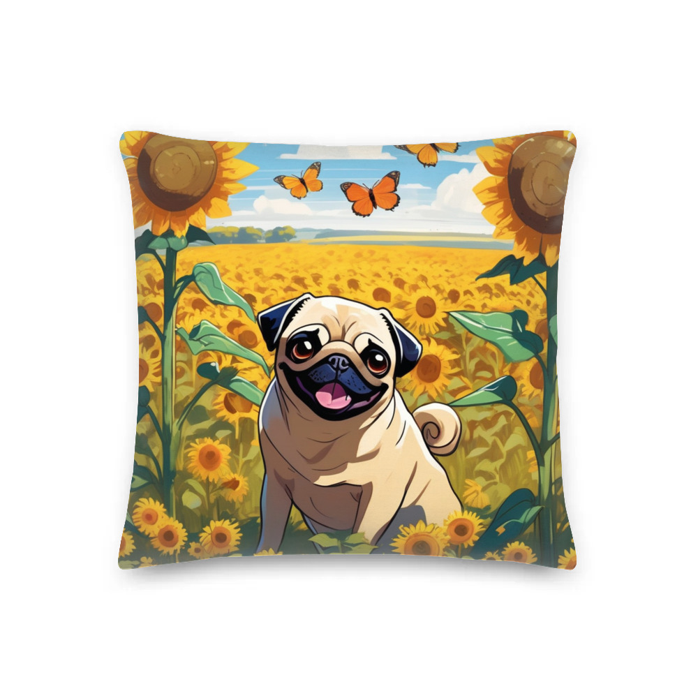 PugMug Custom Pug Premium Pillow
