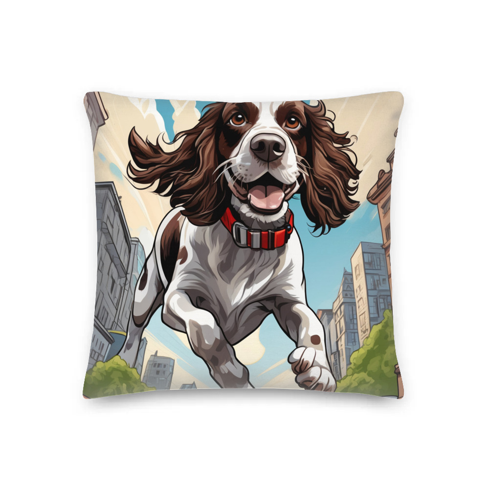 PugMug Custom English Springer Spaniel Premium Pillow