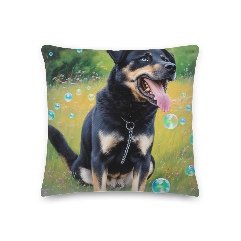 PugMug Custom Blue Premium Pillow