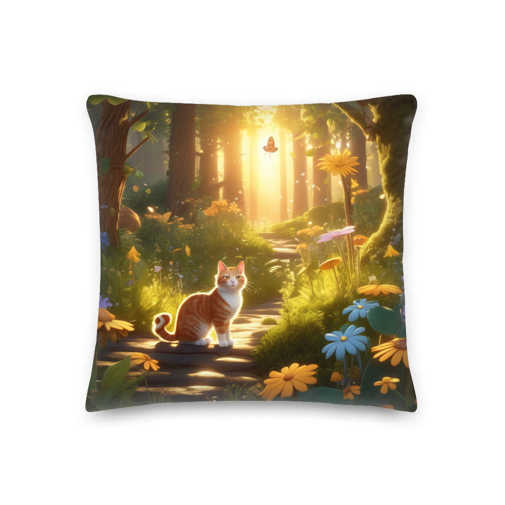 PugMug Custom Tabby Companion Cat Premium Pillow