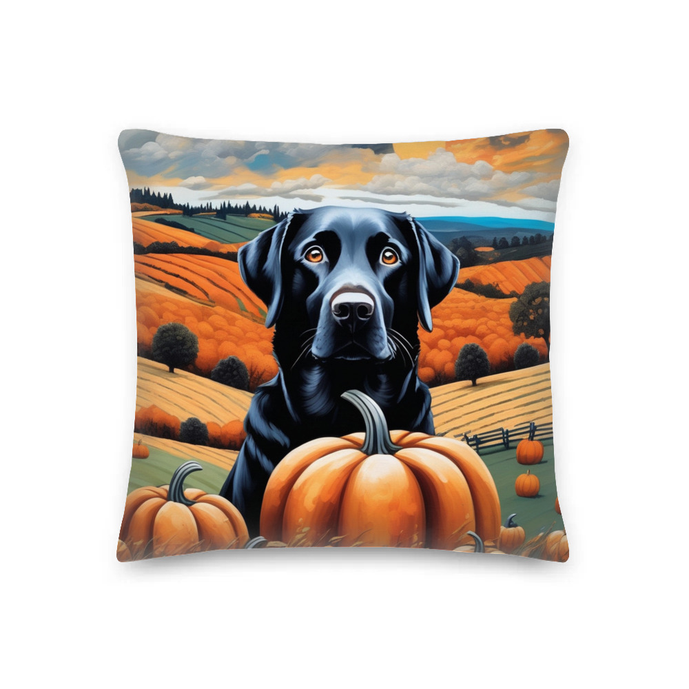 PugMug Custom Black Labrador Retriever Premium Pillow