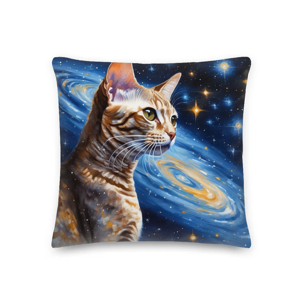 PugMug Custom Tabby Devon Rex Cat Premium Pillow
