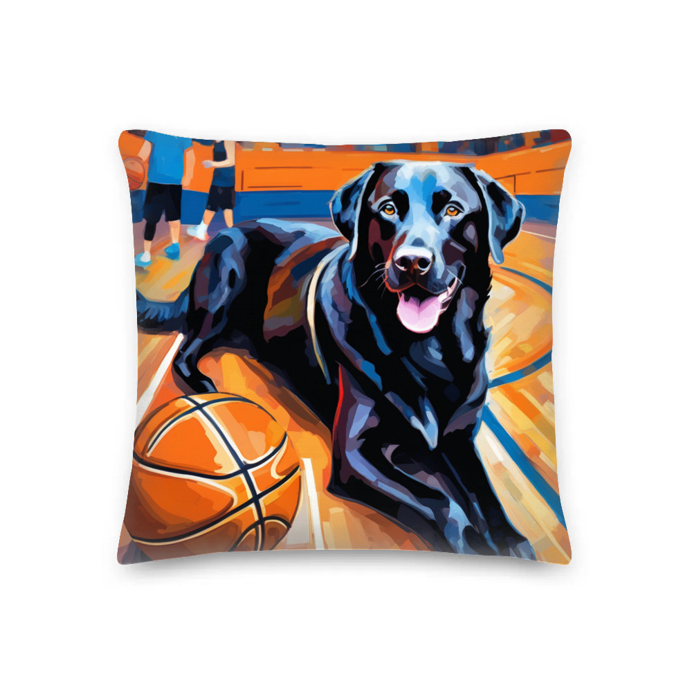 PugMug Custom Black Labrador Retriever Premium Pillow