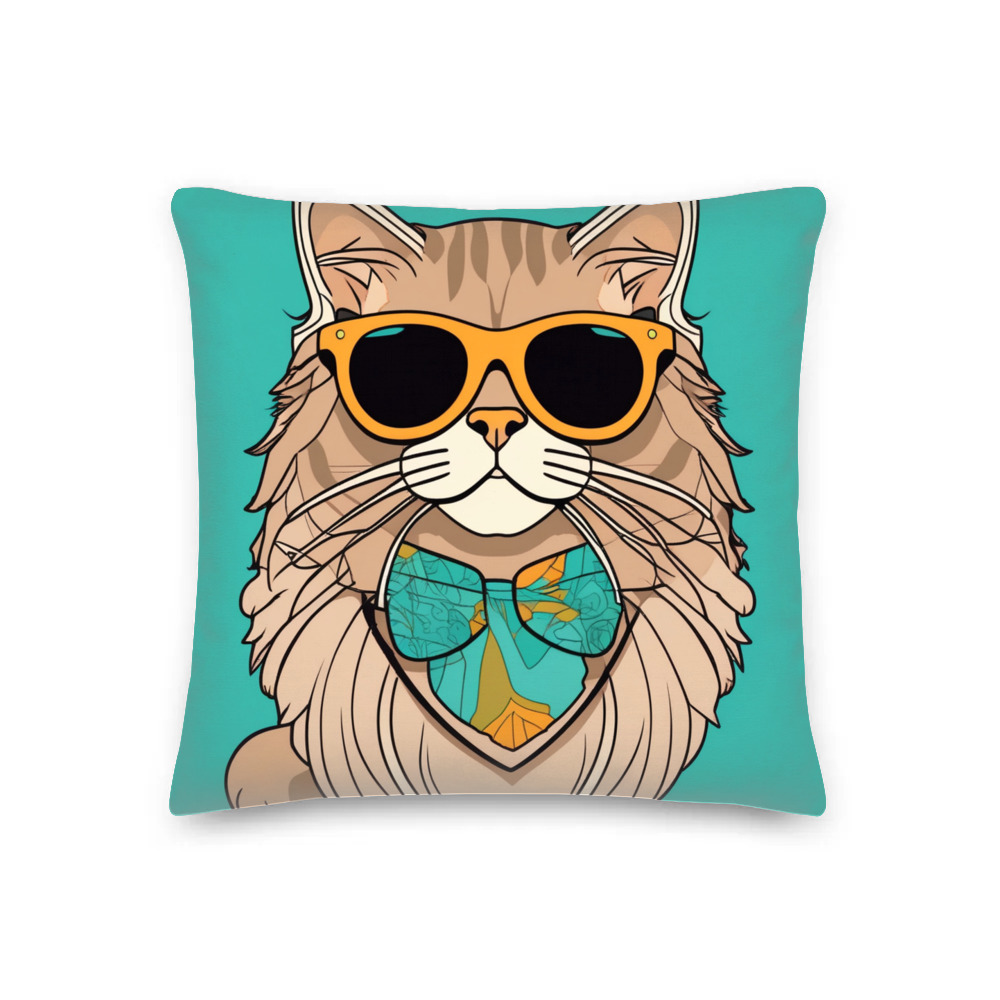 PugMug Custom Tabby Persian Cat Premium Pillow