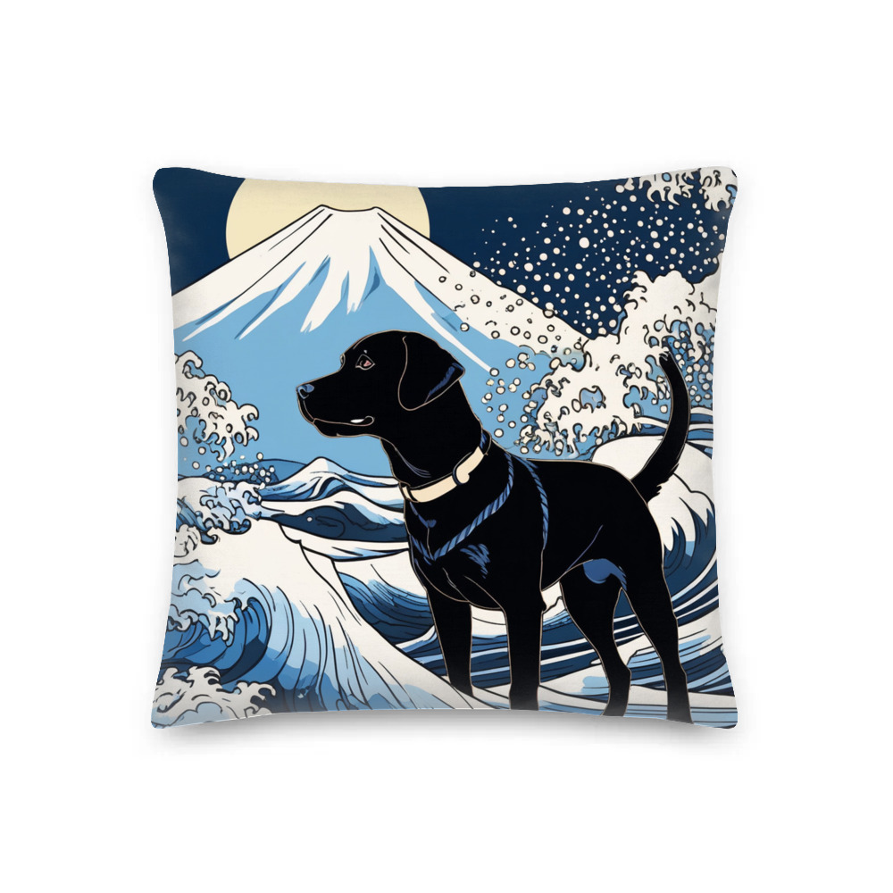 PugMug Custom Black Labrador Retriever Premium Pillow