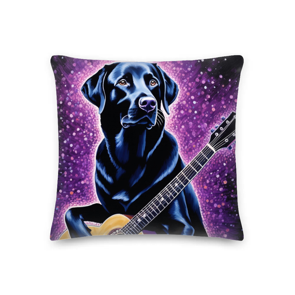 PugMug Custom Black Labrador Retriever Premium Pillow