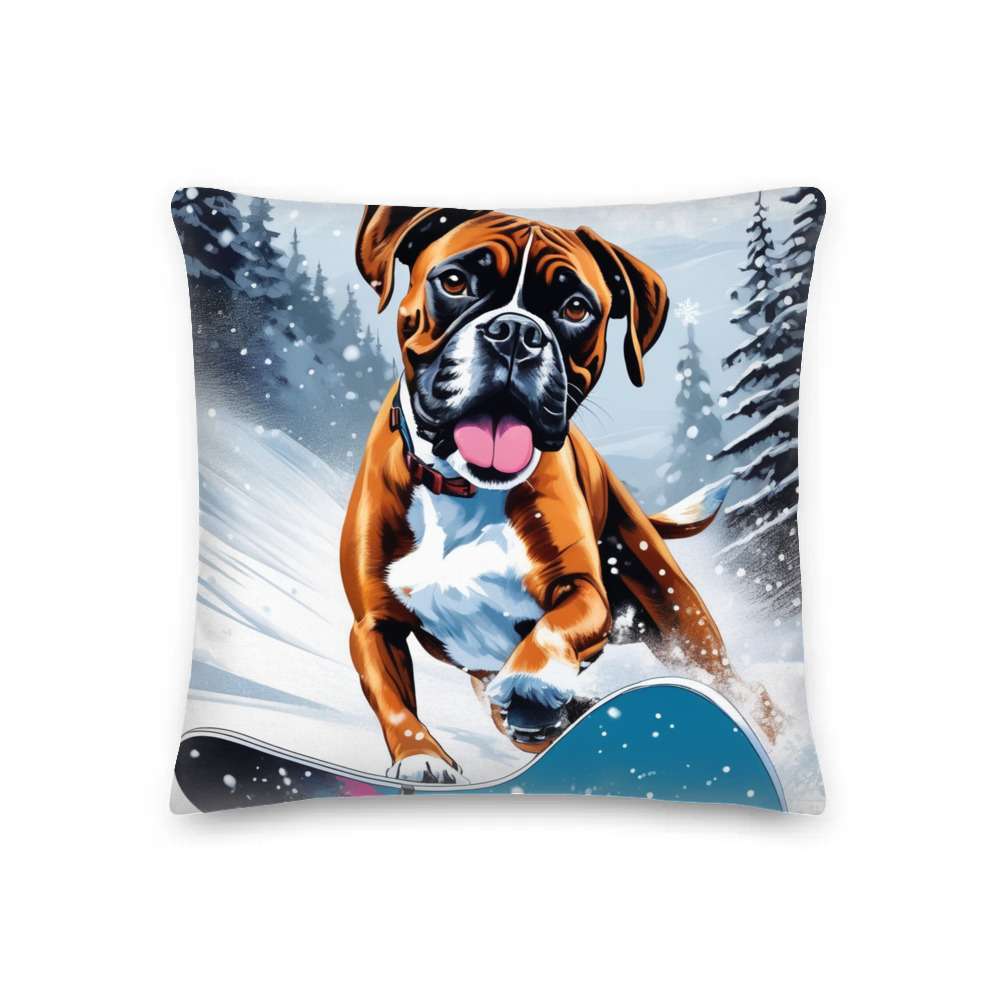 PugMug Custom Boxer Dog Premium Pillow