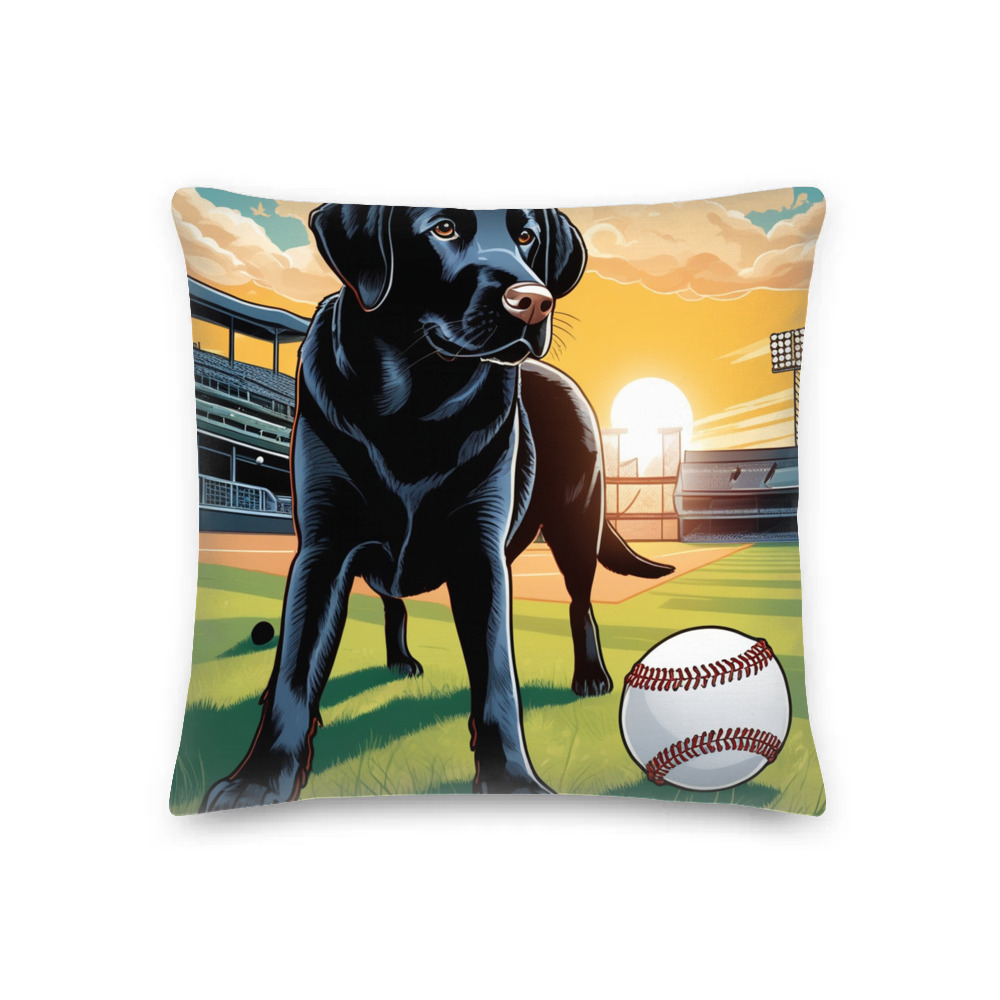 PugMug Custom Black Labrador Retriever Premium Pillow