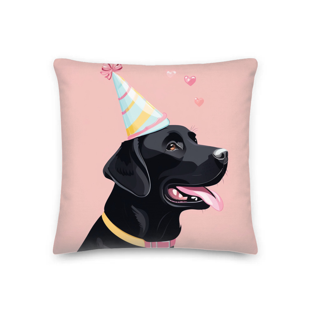 PugMug Custom Black Labrador Retriever Premium Pillow