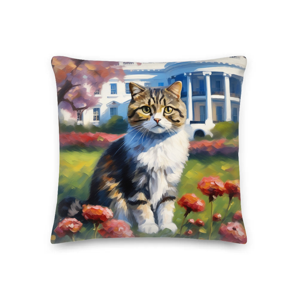 PugMug Custom Tabby Scottish Fold Cat Premium Pillow