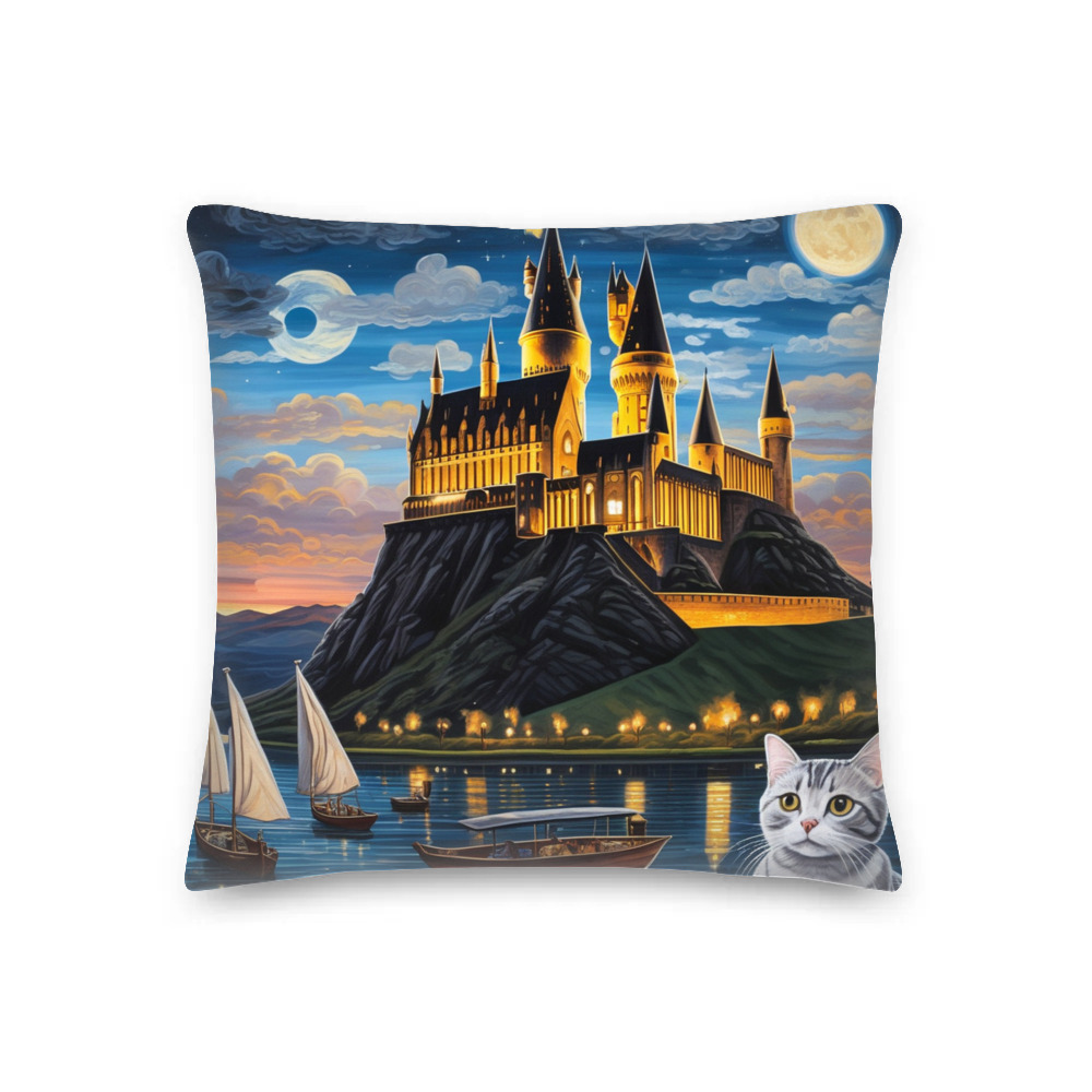 PugMug Custom Tabby Scottish Fold Cat Premium Pillow