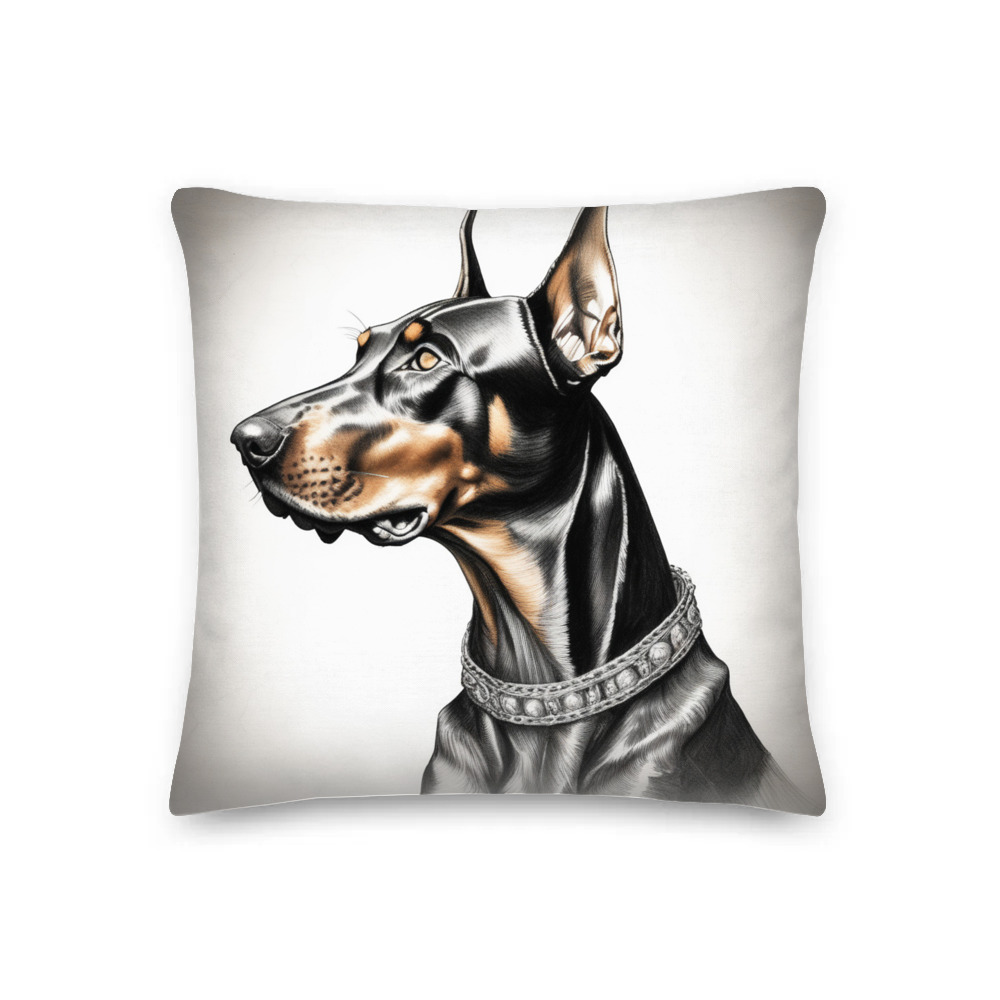 PugMug Custom Doberman Pinscher Premium Pillow