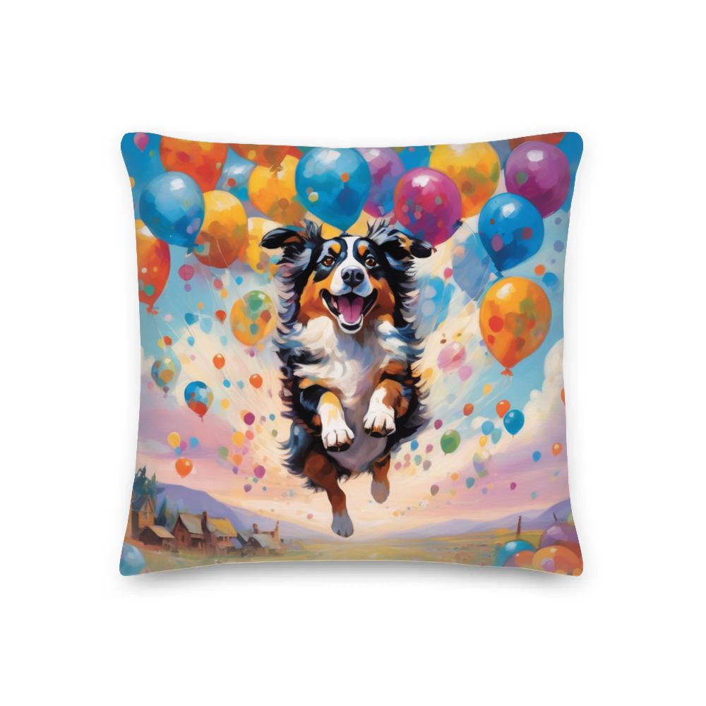 PugMug Custom Miniature American Shepherd Premium Pillow